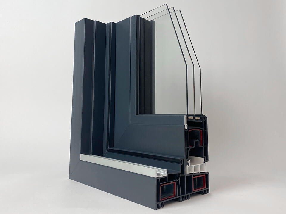 Gealan Smoovio PVC Sliding Door System - Corner Sample