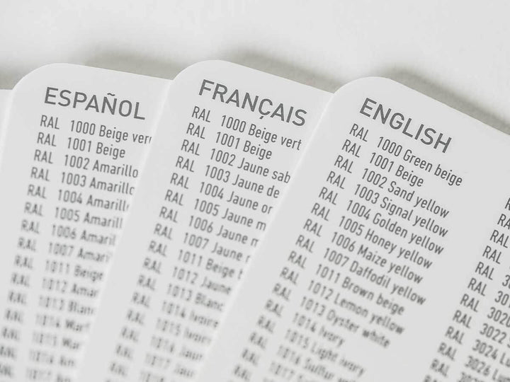 RAL K7 CLASSIC languages - English French and Spanish