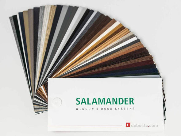 Salamander window systems debesto.com front of colour chart different colours of colour palette